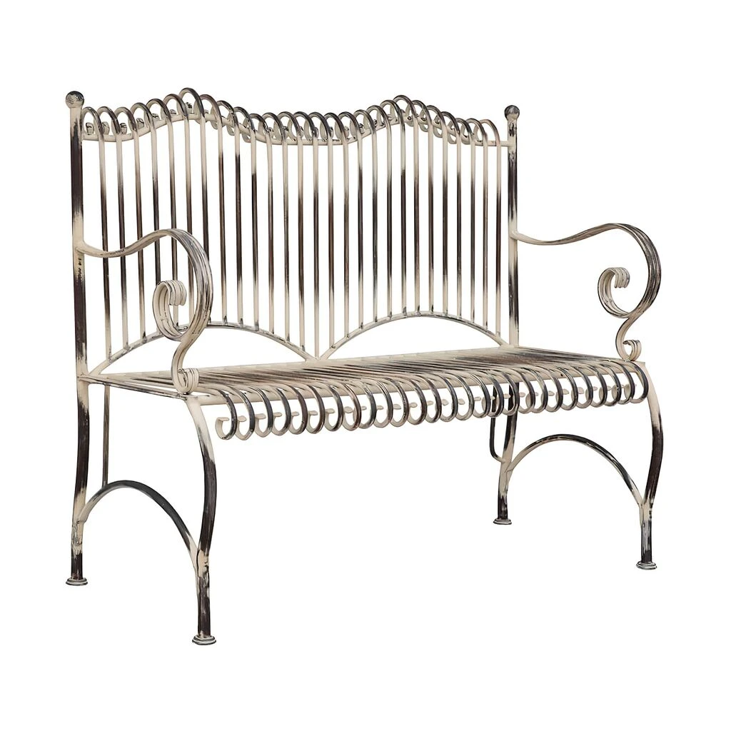 2-Sitzer Gartenbank Aus Schmiedeeisen Romantisch - Yacine 3 2-Sitzer Gartenbank Aus Schmiedeeisen Romantisch - Yacine