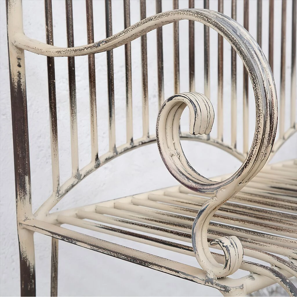 2-Sitzer Gartenbank Aus Schmiedeeisen Romantisch - Yacine 4 2-Sitzer Gartenbank Aus Schmiedeeisen Romantisch - Yacine – Bild 2