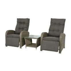 2-Sitzer Sesselset Mit Tisch - Liegesessel - Möbelset Ofri