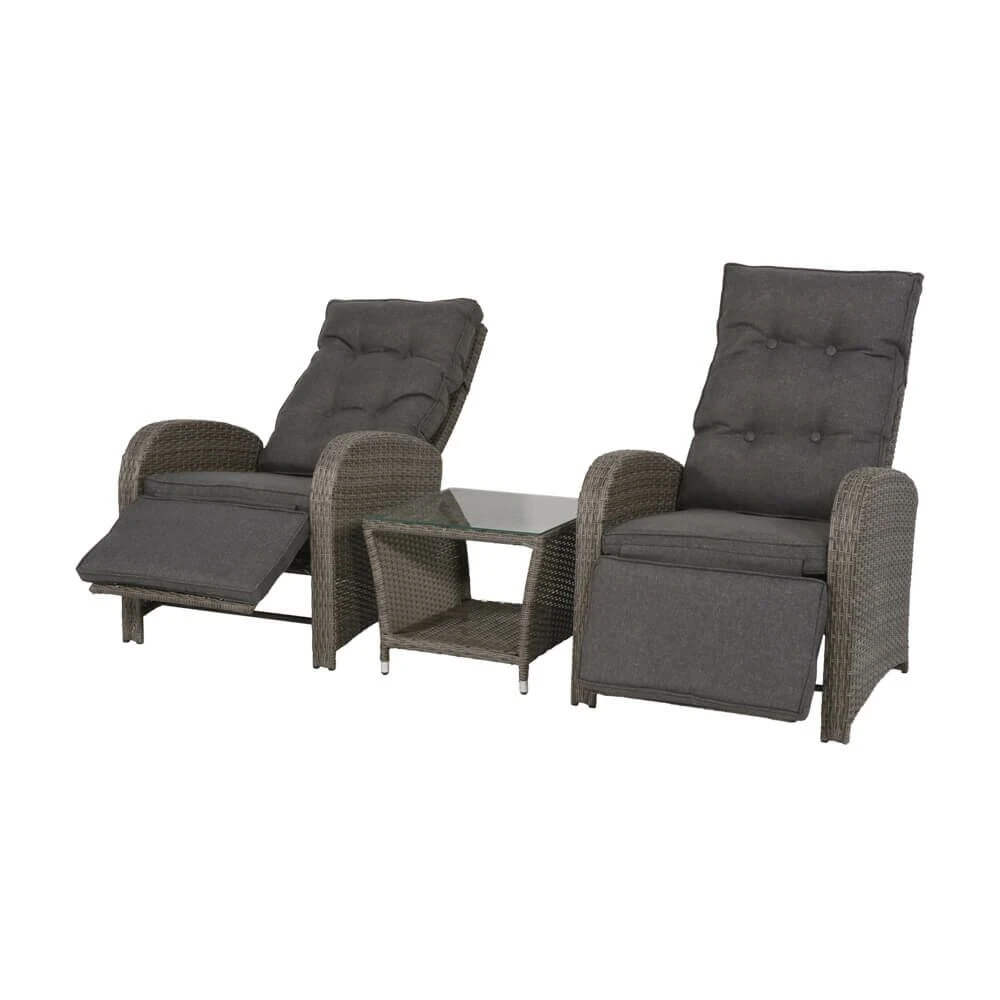 2-Sitzer Sesselset Mit Tisch - Liegesessel - Möbelset Ofri 11 2-Sitzer Sesselset Mit Tisch - Liegesessel - Möbelset Ofri – Bild 9