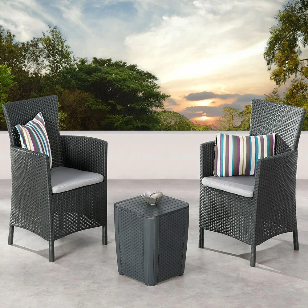 2-Sitzer Set Mit Tisch Inkl. Aufbewahrungsfunktion - Balkonmöbel Rigosa 3 2-Sitzer Set Mit Tisch Inkl. Aufbewahrungsfunktion - Balkonmöbel Rigosa