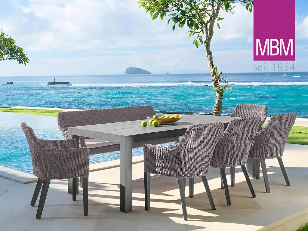 3-Sitzer Bank In Stone Grey Für Den Garten Von MBM - Bank Tortuga 4 3-Sitzer Bank In Stone Grey Für Den Garten Von MBM - Bank Tortuga – Bild 2