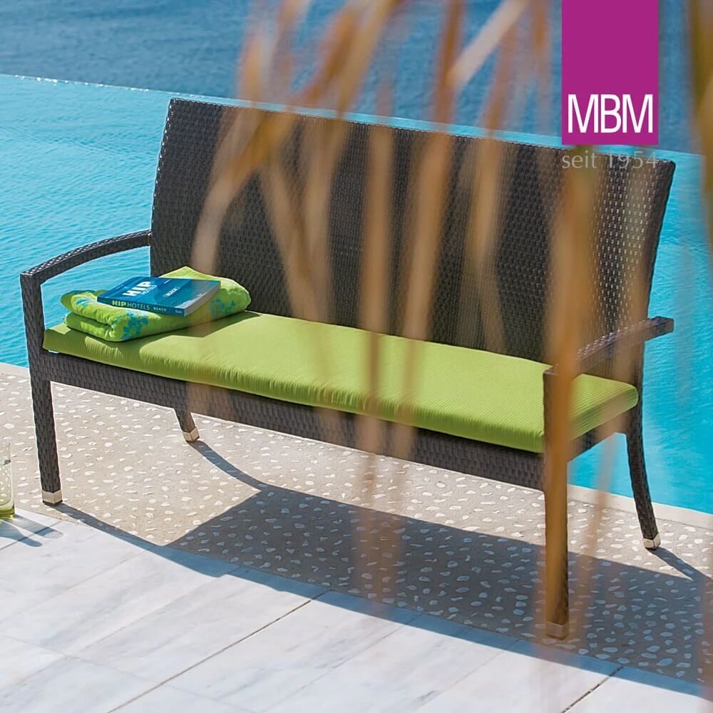 3-Sitzer Gartenbank Dunkelbraun - MBM - Polyrattan & Aluminium - Gartenbank Bellini 3 3-Sitzer Gartenbank Dunkelbraun - MBM - Polyrattan & Aluminium - Gartenbank Bellini