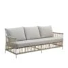 3-Sitzer Outdoor Sofa In Weiß Aus Alu-Rattan Für Die Loungeecke - Bank Caya -Gartentis Verkaufe 3 sitzer outdoor sofa in weiss aus alu rattan fuer die loungeecke bank caya