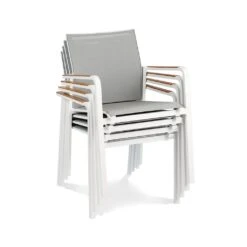 4-Sitzer Tischgruppe Mit Ergotex Und Teak-Holz - Spirabilis Möbel-Set -Gartentis Verkaufe 4 sitzer tischgruppe mit ergotex und teak holz spirabilis moebel set4