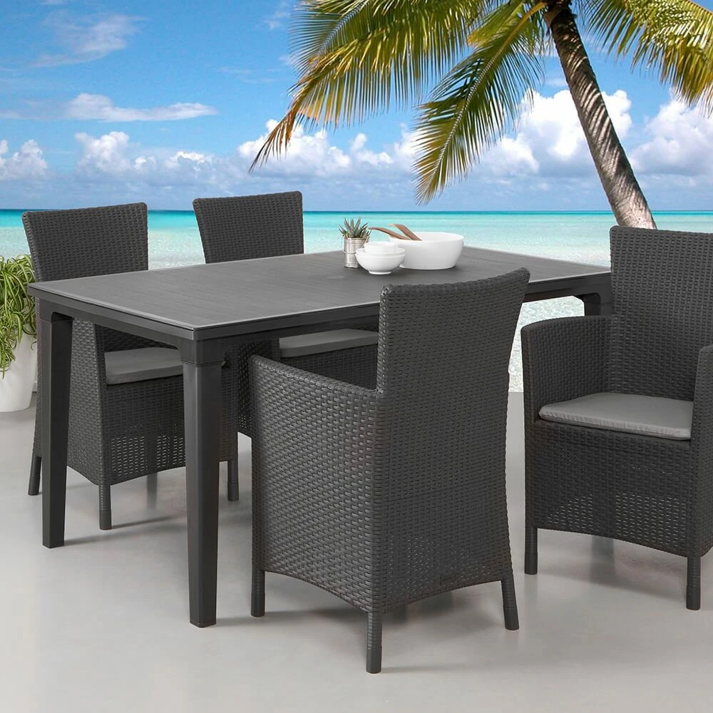 4er Gartengruppe Mit Schirmloch Und Sitzkissen - Rigosa Gartenecke 3 4er Gartengruppe Mit Schirmloch Und Sitzkissen - Rigosa Gartenecke