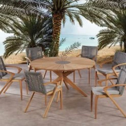 6-Sitzer Sitzgruppe Aus Teakholz Und Polyethylen - Sitzgruppe Madora