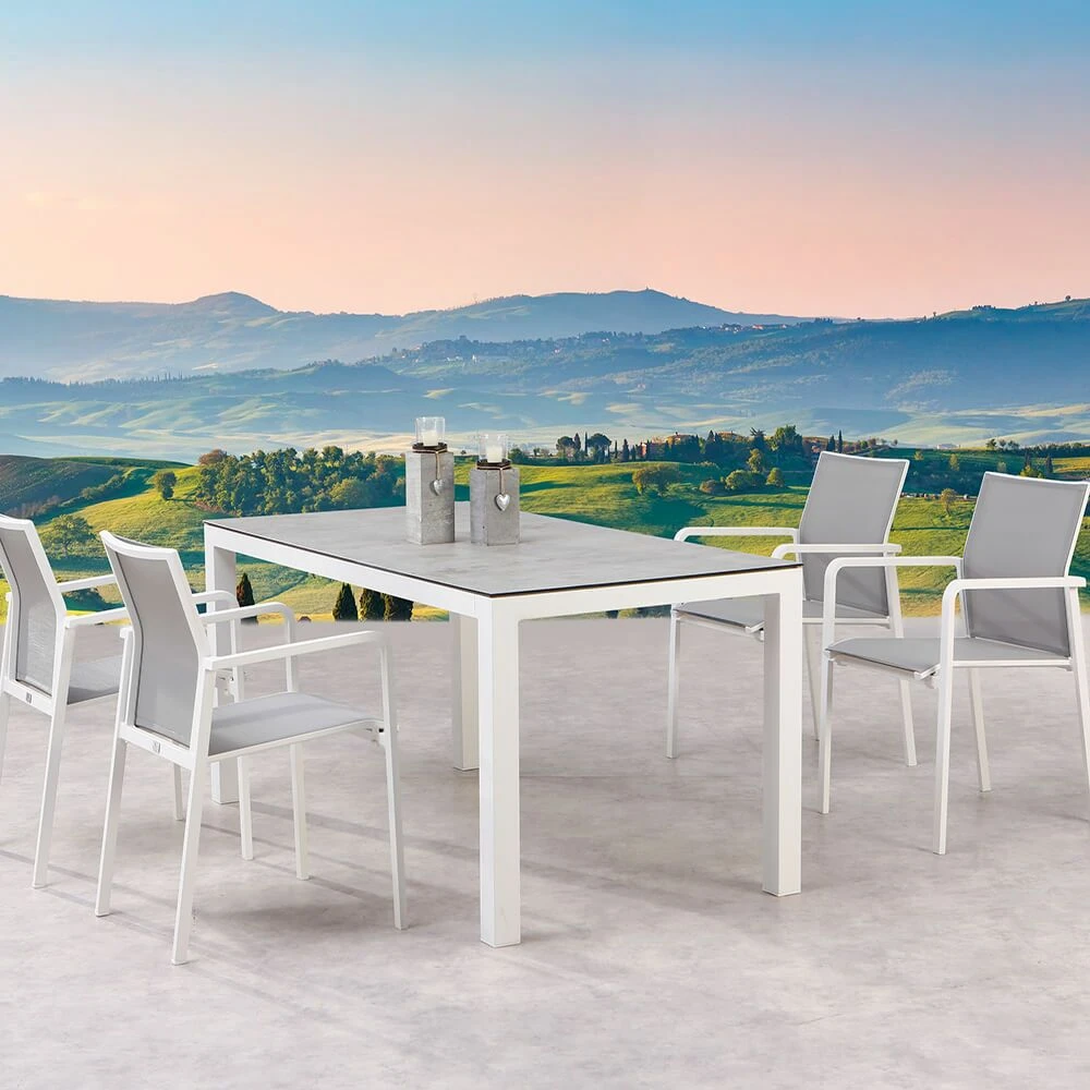 Alu Gartengarnitur Für 4 Personen Mit Keramik - Spirabilis Möbel 3 Alu Gartengarnitur Für 4 Personen Mit Keramik - Spirabilis Möbel