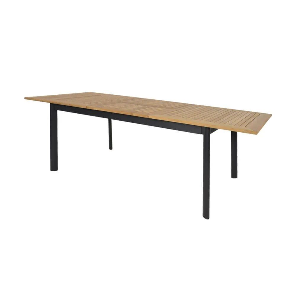 Alu Tisch Zum Ausziehen 152/210 Cm Mit Holz - Ausziehtisch Minzo 4 Alu Tisch Zum Ausziehen 152/210 Cm Mit Holz - Ausziehtisch Minzo – Bild 2