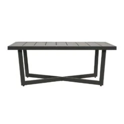 Aluminium Gartentisch 117cm - Loungetisch - Gartentisch Briun