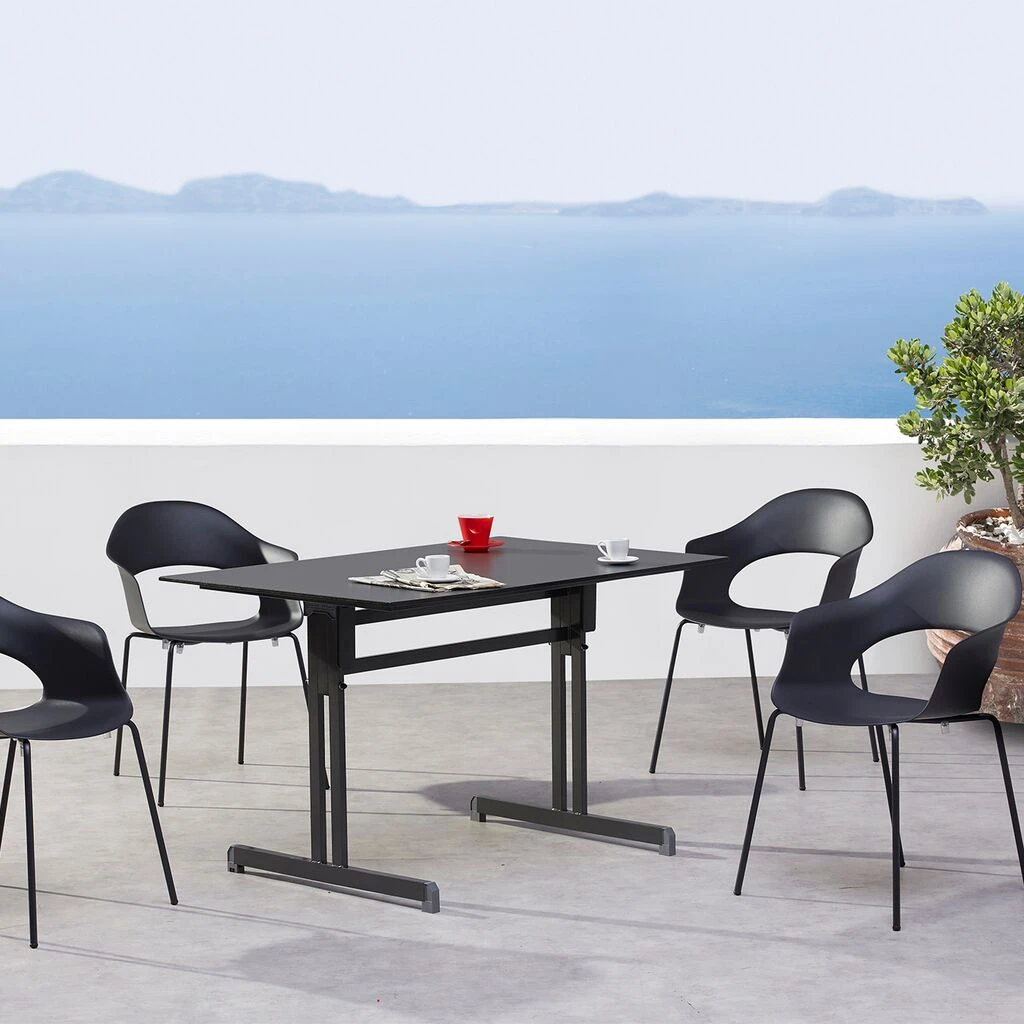 Anthrazit Sitzgruppe Für 4 Personen Mit Klapptisch - Ramoran 3 Anthrazit Sitzgruppe Für 4 Personen Mit Klapptisch - Ramoran