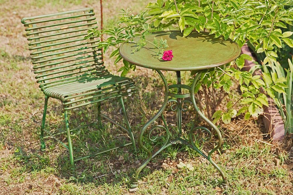 Antik Gartenmöbel Sitzgruppe Aus Schmiedeeisen - Thierry 4 Antik Gartenmöbel Sitzgruppe Aus Schmiedeeisen - Thierry – Bild 2