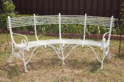 Antike Gartenbank Aus Schmiedeeisen Gebogen - Josse -Gartentis Verkaufe antike gartenbank aus schmiedeeisen gebogen josse4