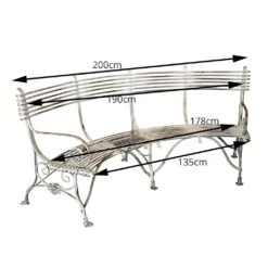 Antike Gartenbank Aus Schmiedeeisen Gebogen - Josse -Gartentis Verkaufe antike gartenbank aus schmiedeeisen gebogen josse7