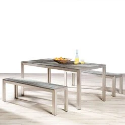 Bankgruppe Mit Alu Gartentisch Für 6 Personen - Sitzgruppe Gruso