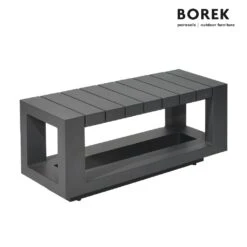 Beistelltisch Für Garten & Terrasse - Aluminium - Borek - Grau - 40x90x30cm - Murcia Beistelltisch