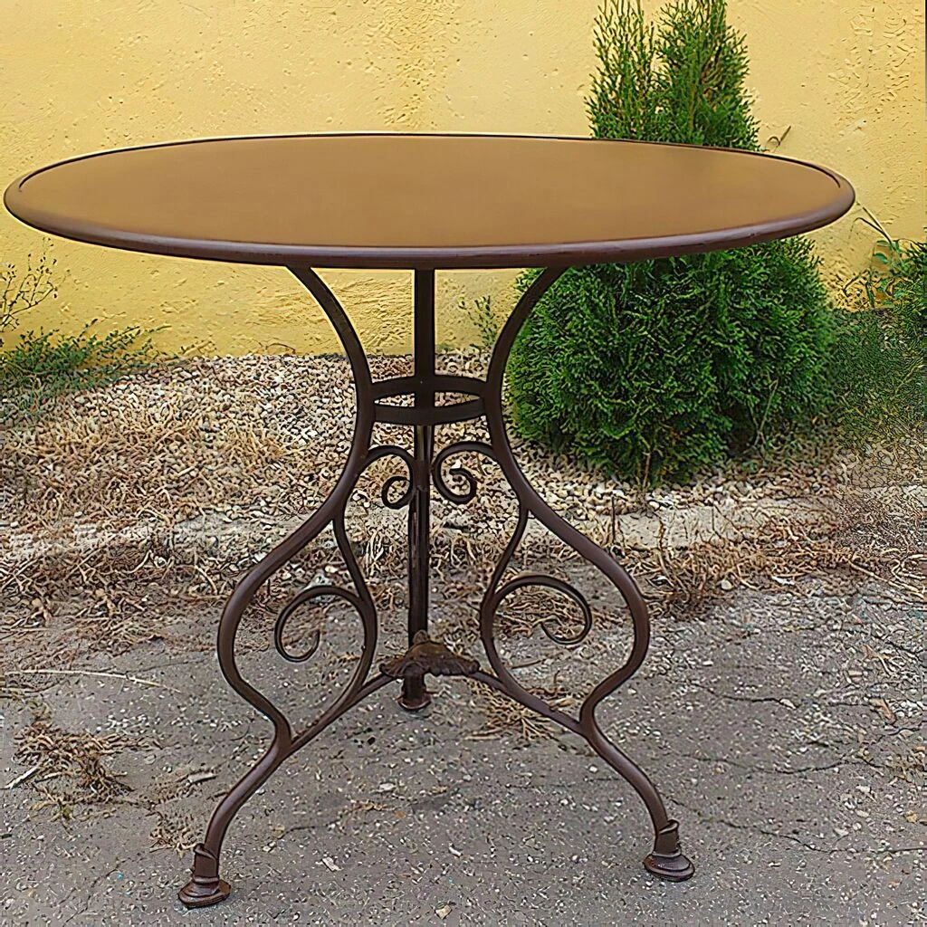 Bistro Garten Tisch Rund Aus Metall Nostalgisch - Noelie 7 Bistro Garten Tisch Rund Aus Metall Nostalgisch - Noelie – Bild 5