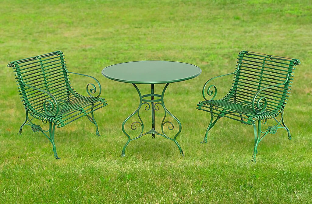 Bistro Garten Tisch Rund Aus Metall Nostalgisch - Noelie 9 Bistro Garten Tisch Rund Aus Metall Nostalgisch - Noelie – Bild 7