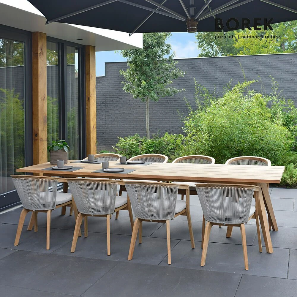 Borek Teakholz Sitzgruppe Mit Rope - 8-Sitzer - Sitzgruppe Chepri 4 Borek Teakholz Sitzgruppe Mit Rope - 8-Sitzer - Sitzgruppe Chepri – Bild 2