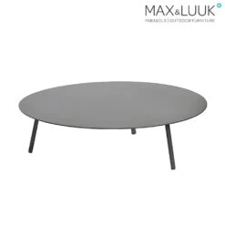 Couchtisch Rund Aus Alu - 100cm - Schwarz - Kick Loungetisch
