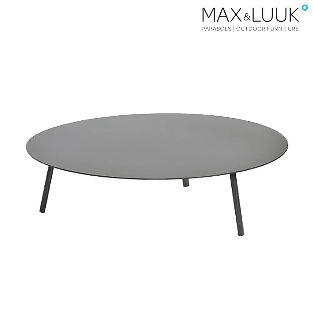 Couchtisch Rund Aus Alu - 100cm - Schwarz - Kick Loungetisch 3 Couchtisch Rund Aus Alu - 100cm - Schwarz - Kick Loungetisch
