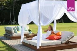 Dach Für Doppelliege Von MBM - Vorhang & Moskitonetz - Weiß - Baldachin - La Villa Daybed Baldachin -Gartentis Verkaufe dach fuer doppelliege von mbm vorhang moskitonetz weiss baldachin la villa daybed baldachin3