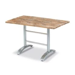 Dekor Gartentisch 120cm Mit Silbernem Gestell - Ligu Tisch Silber