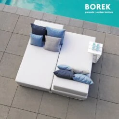 Design Garten Beistelltisch - Aluminium - Weiß - Borek - 60x40x38cm - Samos Beistelltisch -Gartentis Verkaufe design garten beistelltisch aluminium weiss borek 60x40x38cm samos beistelltisch3