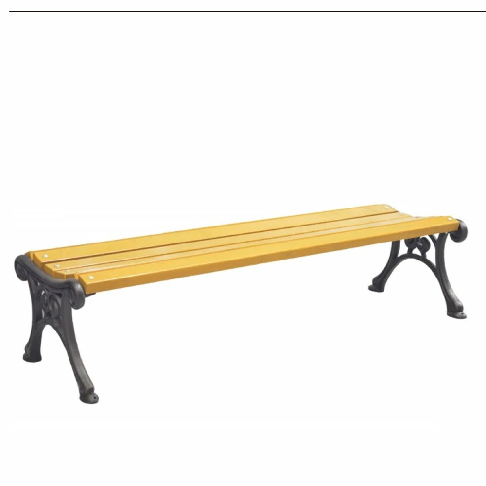 Dezente Parkbank Aus Holz Und Gusseisen Ohne Arm- Und Rückenlehne - Fridjof 3 Dezente Parkbank Aus Holz Und Gusseisen Ohne Arm- Und Rückenlehne - Fridjof