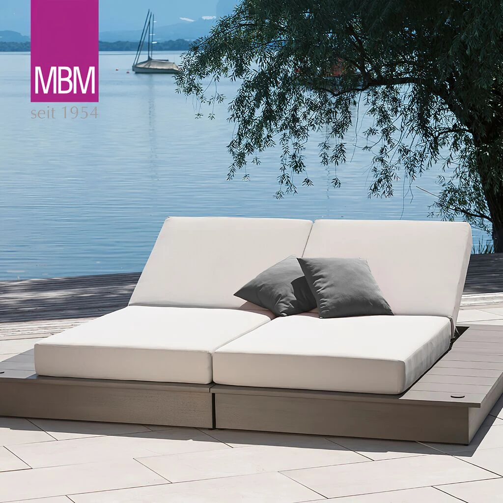 Doppelliege Mit Polstern In Stone Grey Von MBM - La Villa Day Bed Doppelliege 4 Doppelliege Mit Polstern In Stone Grey Von MBM - La Villa Day Bed Doppelliege – Bild 2