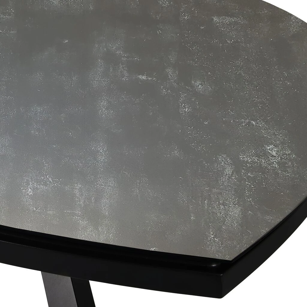 Dreieck Gartentisch 170x170cm Anthrazit - Alu Und Glaskeramik - Zupino 4 Dreieck Gartentisch 170x170cm Anthrazit - Alu Und Glaskeramik - Zupino – Bild 2