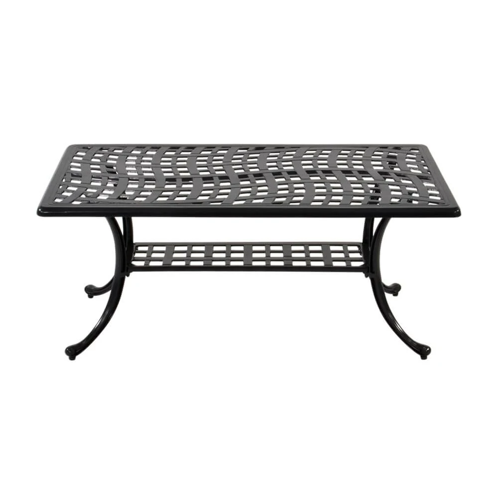 Eckiger Alu Loungetisch Schwarz - 108cm - Kings Queen 3 Eckiger Alu Loungetisch Schwarz - 108cm - Kings Queen