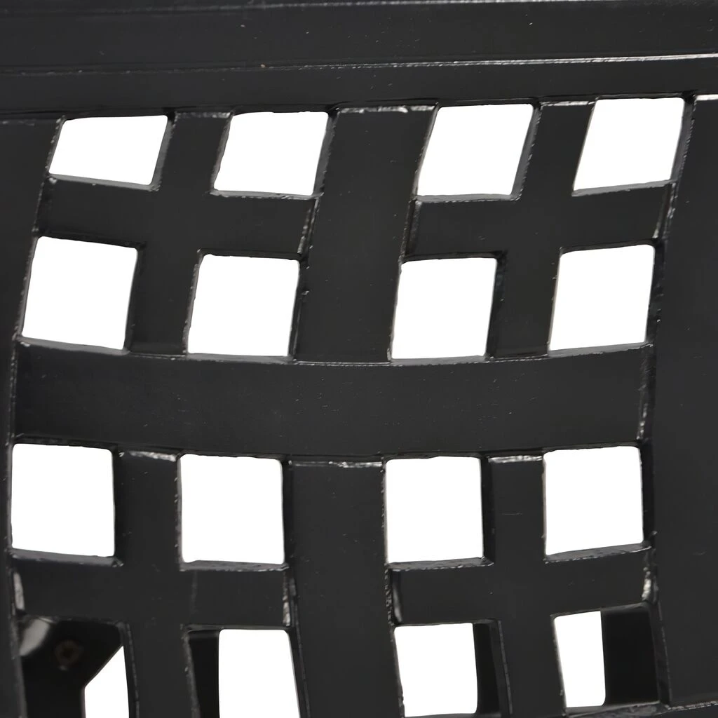 Eckiger Alu Loungetisch Schwarz - 108cm - Kings Queen 4 Eckiger Alu Loungetisch Schwarz - 108cm - Kings Queen – Bild 2