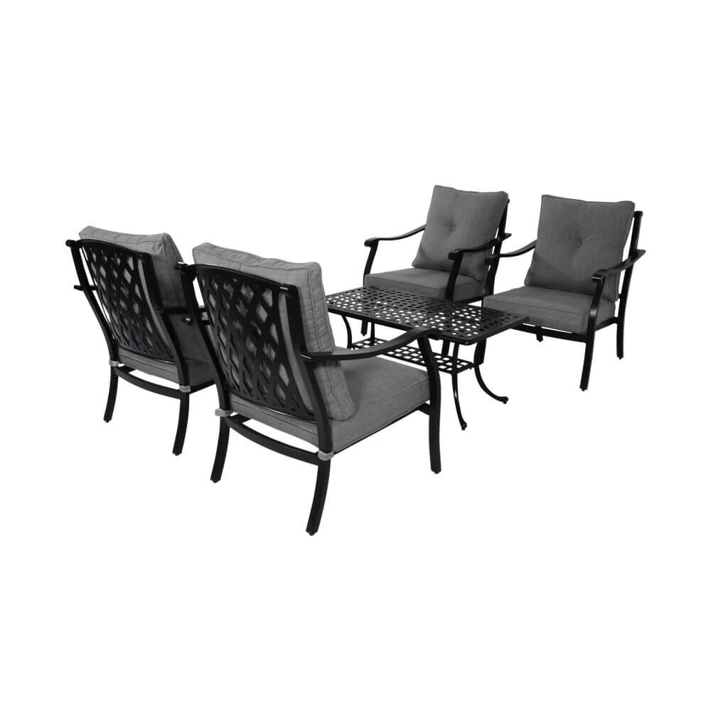 Eckiger Alu Loungetisch Schwarz - 108cm - Kings Queen 6 Eckiger Alu Loungetisch Schwarz - 108cm - Kings Queen – Bild 4