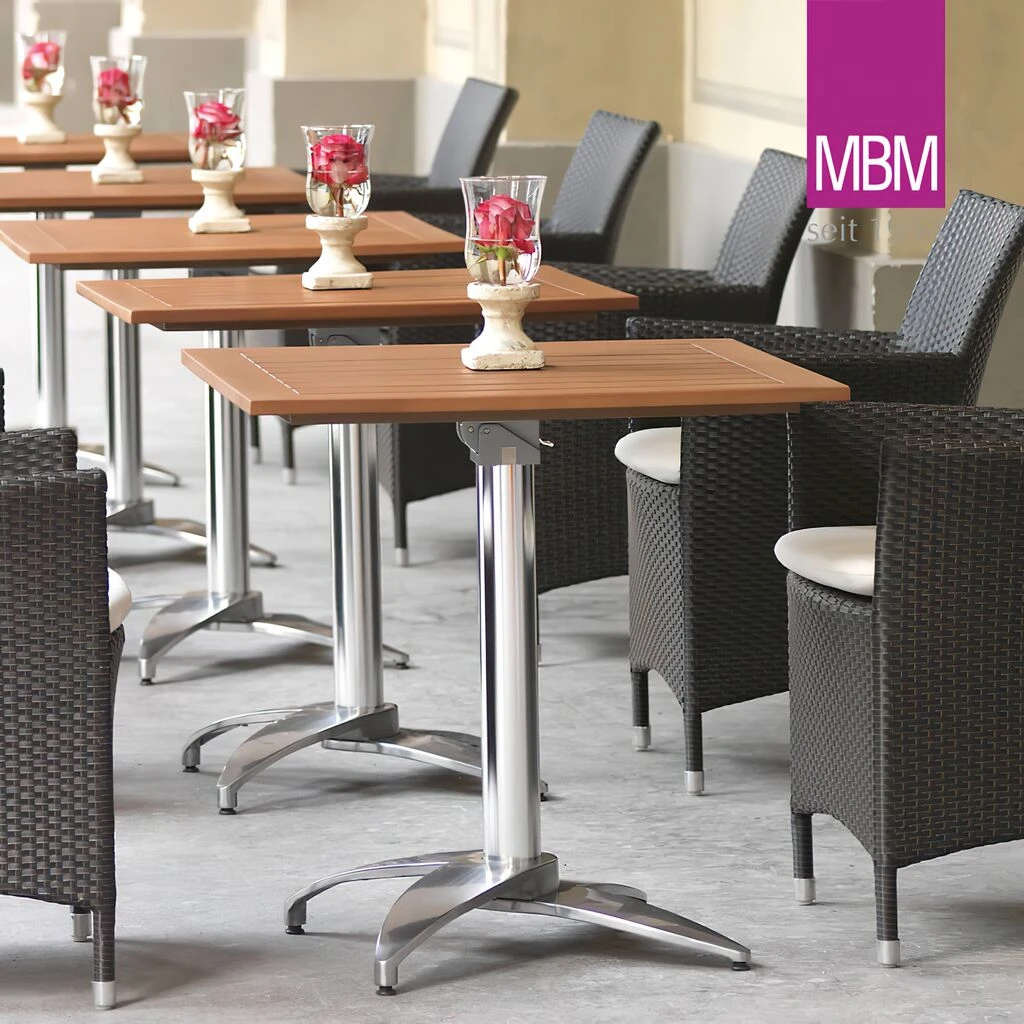 Eckiger Bistrotisch Klappbar - MBM - Modern - Metall & Resysta - Bistro Tisch 3 Eckiger Bistrotisch Klappbar - MBM - Modern - Metall & Resysta - Bistro Tisch