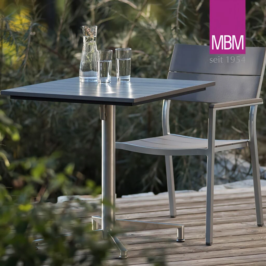Eckiger Bistrotisch Klappbar - MBM - Modern - Metall & Resysta - Bistro Tisch 6 Eckiger Bistrotisch Klappbar - MBM - Modern - Metall & Resysta - Bistro Tisch – Bild 4