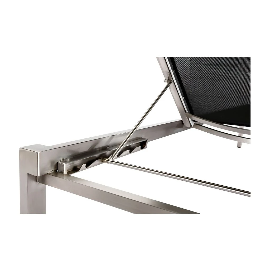 Edle Edelstahl Sonnenliege Mit Rollen - Liege Lucidum 4 Edle Edelstahl Sonnenliege Mit Rollen - Liege Lucidum – Bild 2