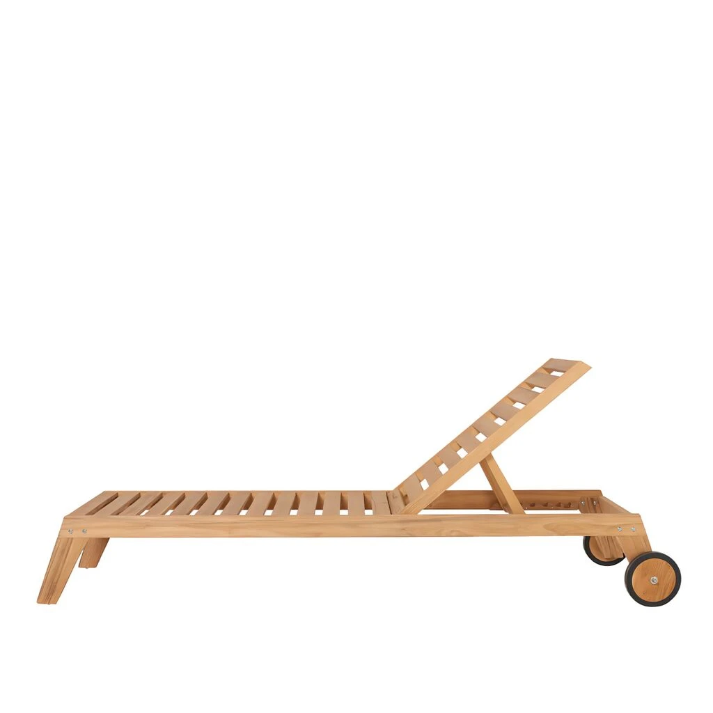 Edle Sonnenliege Aus Teakholz Mit Rädern Für Den Garten - Rory Lounger 3 Edle Sonnenliege Aus Teakholz Mit Rädern Für Den Garten - Rory Lounger