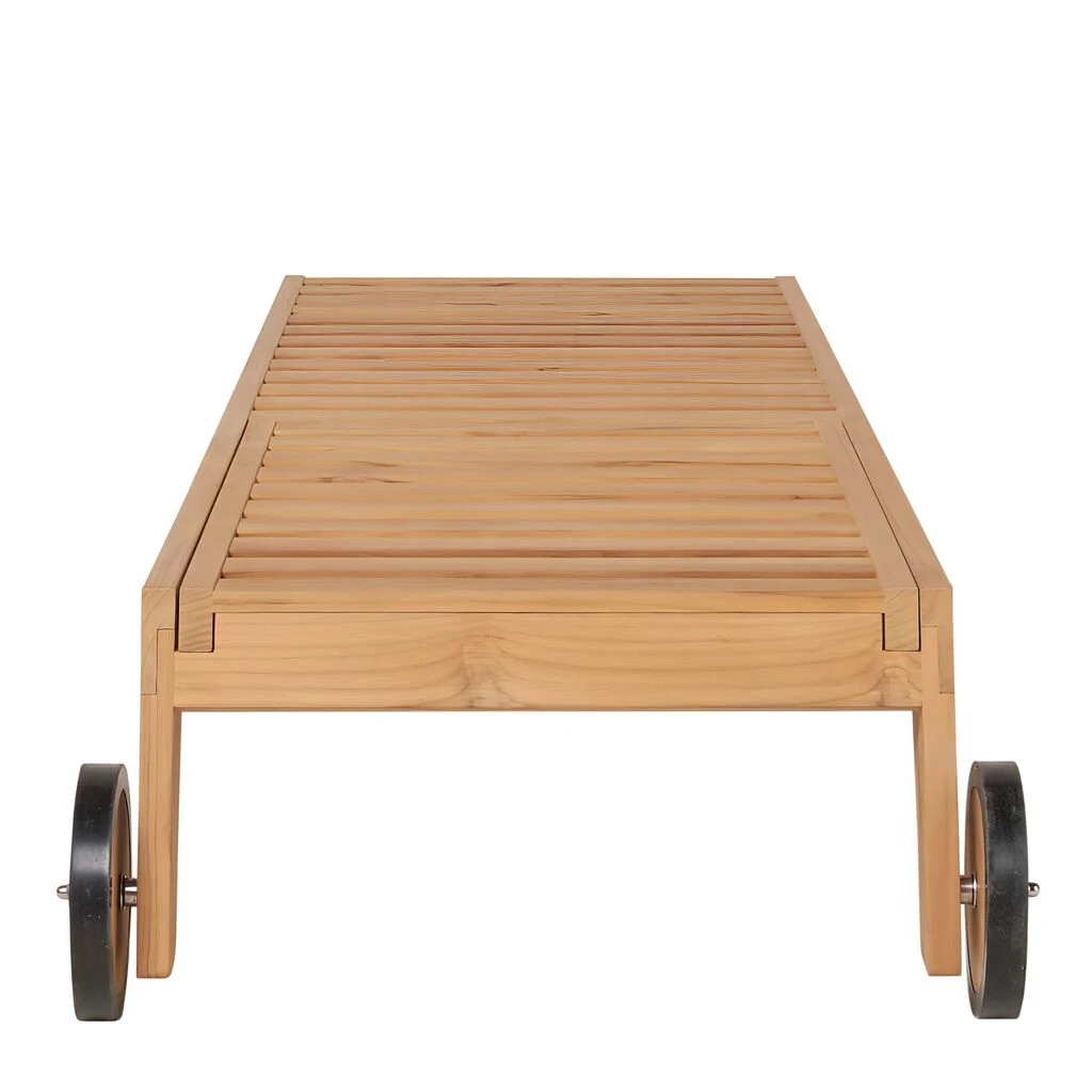 Edle Sonnenliege Aus Teakholz Mit Rädern Für Den Garten - Rory Lounger 5 Edle Sonnenliege Aus Teakholz Mit Rädern Für Den Garten - Rory Lounger – Bild 3