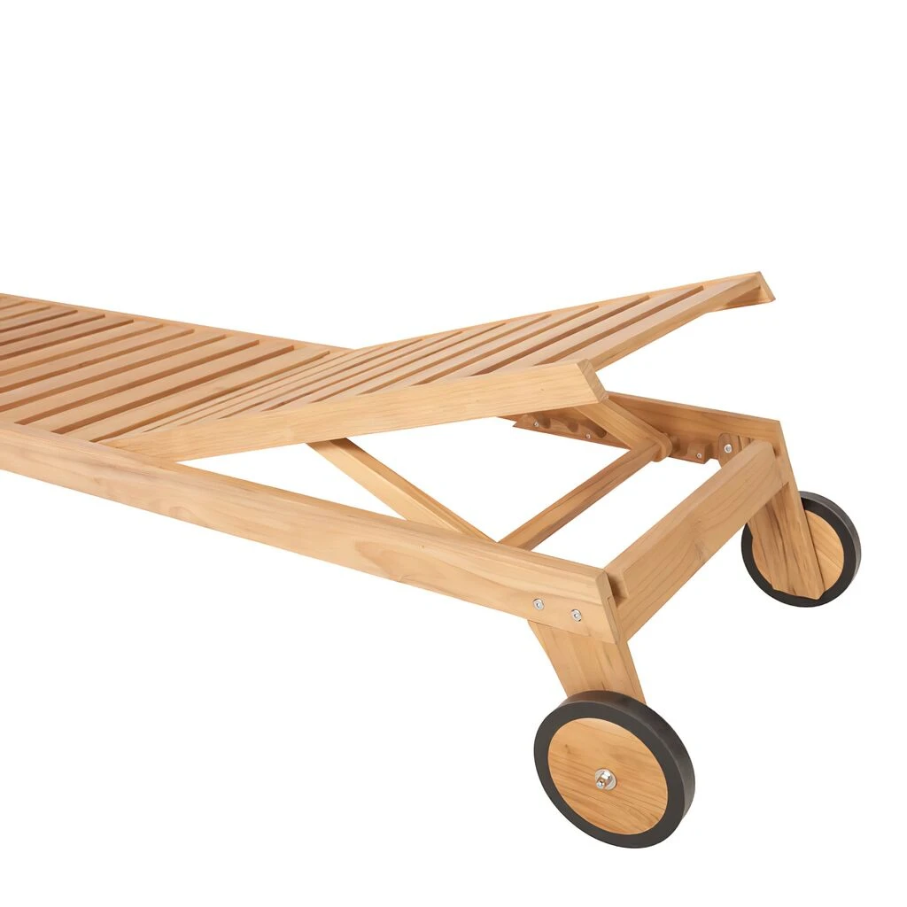 Edle Sonnenliege Aus Teakholz Mit Rädern Für Den Garten - Rory Lounger 6 Edle Sonnenliege Aus Teakholz Mit Rädern Für Den Garten - Rory Lounger – Bild 4