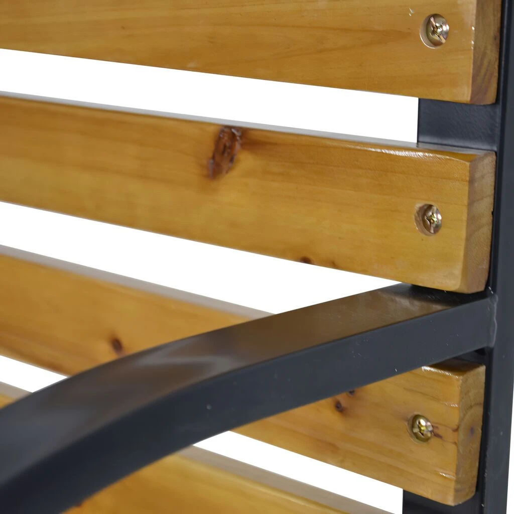 Elegante Bank Aus Metall Und Holz - 2-Sitzer - Bank Miruna 4 Elegante Bank Aus Metall Und Holz - 2-Sitzer - Bank Miruna – Bild 2