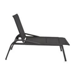 Extra Hohe Alu Sonnenliege Mit Textylenbespannung - Schwarzgrau - Liege Tigra -Gartentis Verkaufe extra hohe alu sonnenliege mit textylenbespannung schwarzgrau liege tigra3