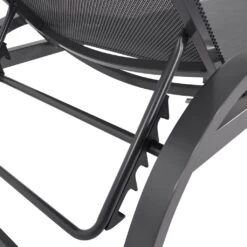 Extra Hohe Alu Sonnenliege Mit Textylenbespannung - Schwarzgrau - Liege Tigra -Gartentis Verkaufe extra hohe alu sonnenliege mit textylenbespannung schwarzgrau liege tigra4