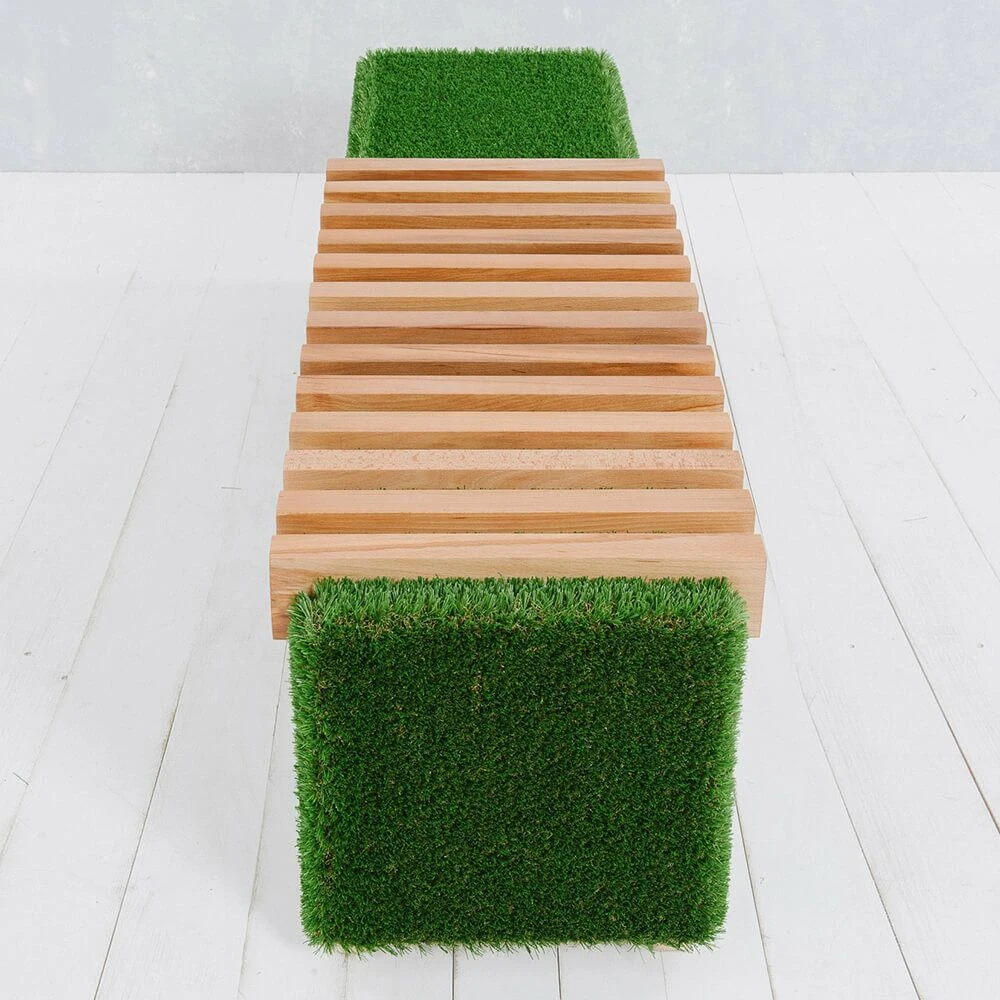 Formschnitt Gartenbank - Holz, GFK & Kunstrasen - Grün - Fenix 7 Formschnitt Gartenbank - Holz, GFK & Kunstrasen - Grün - Fenix – Bild 5