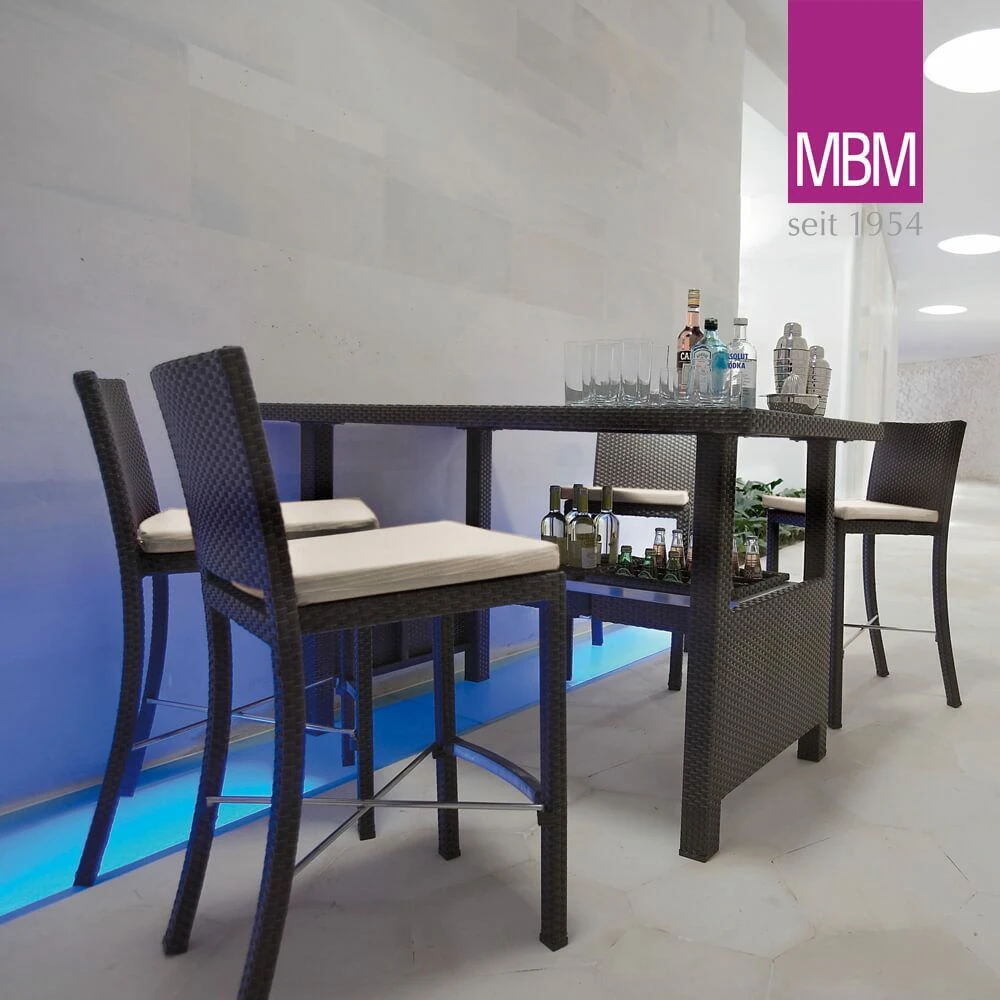 Garten Bar Von MBM - Alu & Kunststoffgeflecht - Dunkelbraun - Bar Bellini 4 Garten Bar Von MBM - Alu & Kunststoffgeflecht - Dunkelbraun - Bar Bellini – Bild 2