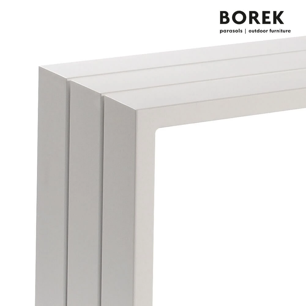 Garten Beistelltisch Aus Alu - Weiß - 60x212x38cm - Borek - Samos Beistelltisch 4 Garten Beistelltisch Aus Alu - Weiß - 60x212x38cm - Borek - Samos Beistelltisch – Bild 2