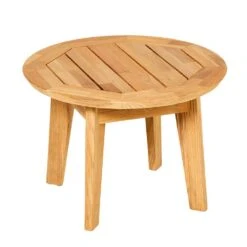 Garten Beistelltisch Aus Teakholz - 50cm - Rund - Darcey M Beistelltisch