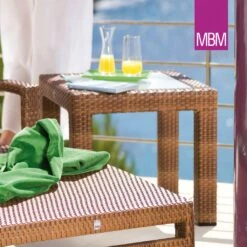 Garten Beistelltisch Von MBM - Alu, Geflecht & Glas - 50x50cm - Beistelltisch Bellini -Gartentis Verkaufe garten beistelltisch von mbm alu geflecht glas 50x50cm beistelltisch bellini3