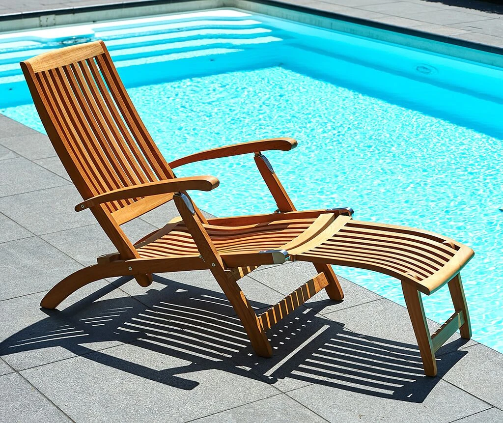 Garten Liegestuhl Aus Teakholz - Modern - Lola Deckchair 10 Garten Liegestuhl Aus Teakholz - Modern - Lola Deckchair – Bild 8