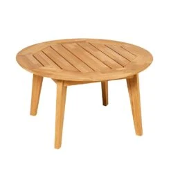 Garten Loungetisch Aus Teakholz - Rund - 80cm - Darcey M Couchtisch